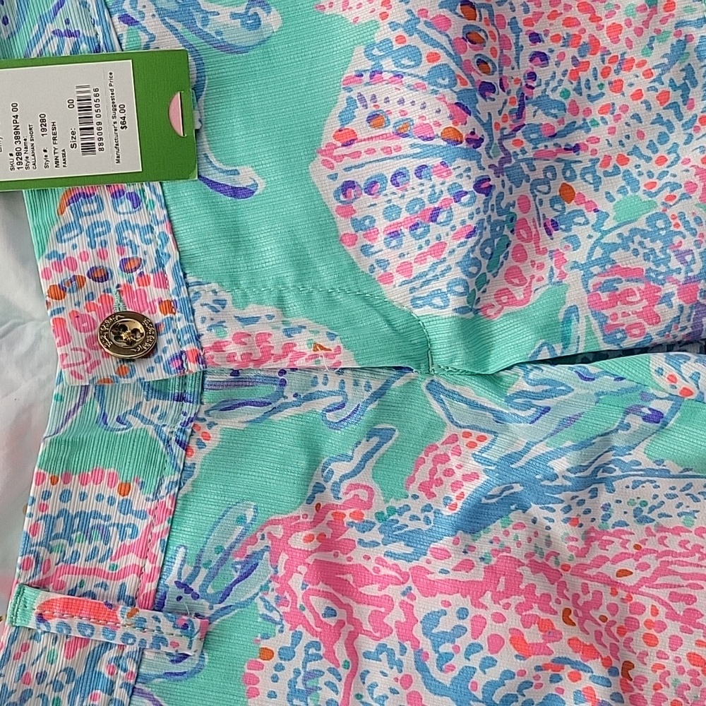 Lilly Pulitzer Callahan shorts, Minty Fresh,00 - Picture 4 of 4